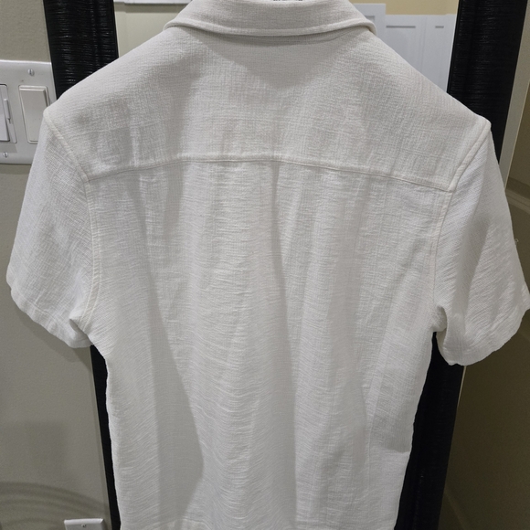 Zara Cream Textured Button-Up Shirt - Picture 3 of 3